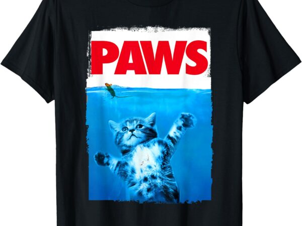 Paws cat and mouse top, cute funny cat lover parody t-shirt