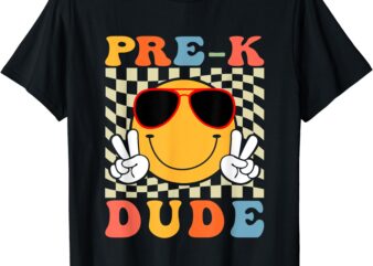 Pre-K Dude Back To School First Day Of Preschool Funny Boys T-Shirt