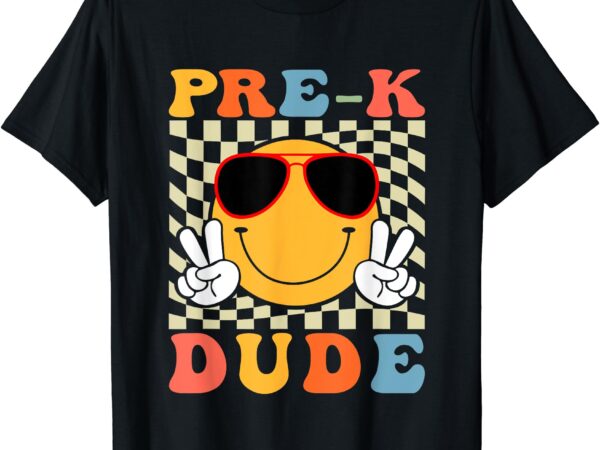 Pre-k dude back to school first day of preschool funny boys t-shirt