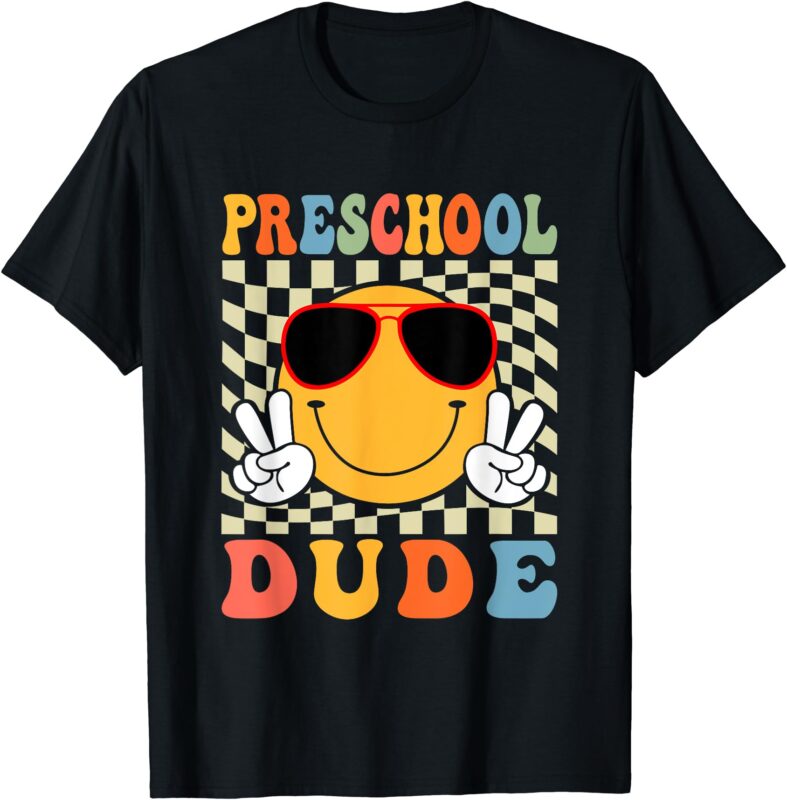 Preschool Dude Back To School First Day Of Pre-K Funny Boys T-Shirt