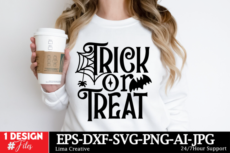 Trick Or Treat T-shirt Design, Spooky Season SVG, Cute Halloween SVG, Halloween Shirt svg, Ghost svg, Halloween Onesie svg, Ghost Vibes, Hal