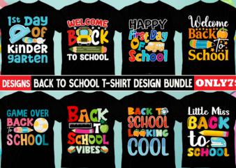 Back To School T-shirt Design Bundle, Back to School PNG, Back to School Bundle Sublimation Graphic, Back to School Sublimation Design Dowlo