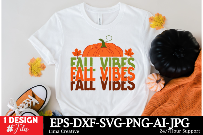 Fall Vibes T-shirt Design, Fall round sign svg bundle, Fall svg bundle, Hello fall svg, Fall welcome sign svg, Hello pumpkin svg, Autumn svg