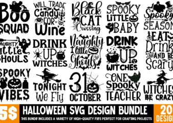 Halloween SVG T-shirt Design Bundle, Halloween SVG Bundle, Halloween Vector, Witch Svg, Ghost Svg, Witch Shirt SVG, Sarcastic SVG, Funny Mom