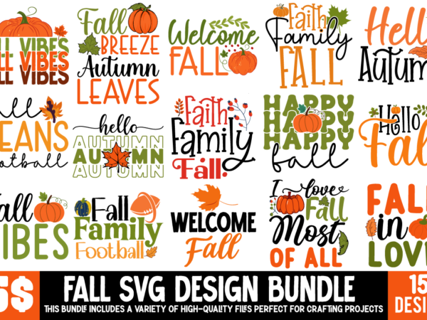 Fall svg bundle, fall t-shirt design bundle, fall round sign svg bundle, fall svg bundle, hello fall svg, fall welcome sign svg, hello pumpk