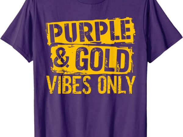 Purple & gold game day group shirt for high school football t-shirt