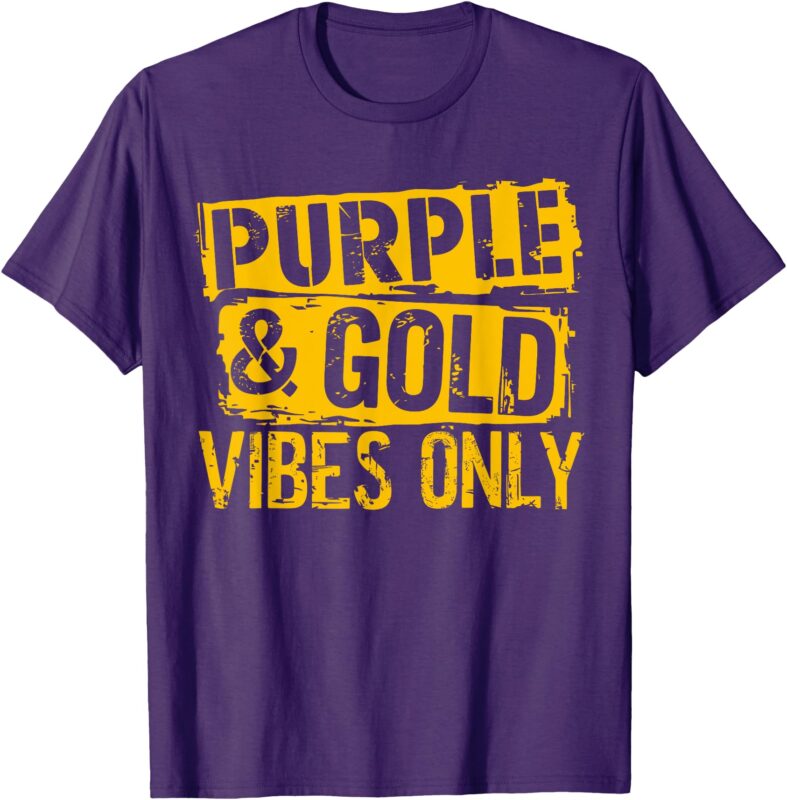 Purple & Gold Game Day Group Shirt for High School Football T-Shirt