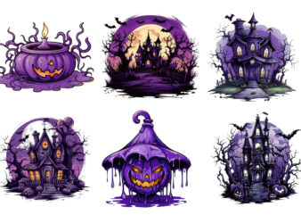 Purple Clipart Illustration Perfect for Spooky t shirt illustration