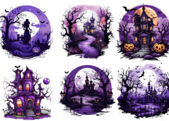 Purple Clipart Illustration Perfect for Spooky t shirt illustration