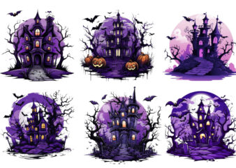 Purple Clipart Illustration Perfect for Spooky