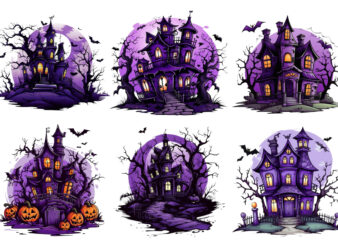 Purple Clipart Illustration Perfect for Spooky