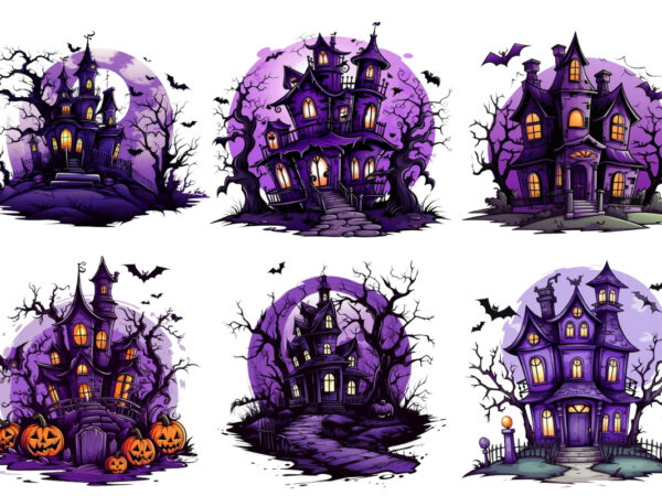 Purple clipart illustration perfect for spooky t shirt illustration