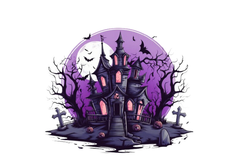 Purple Clipart Illustration Perfect for Spooky