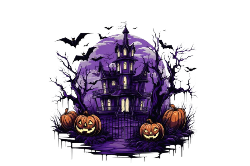 Purple Clipart Illustration Perfect for Spooky