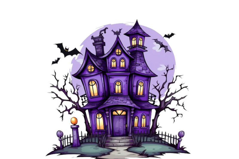 Purple Clipart Illustration Perfect for Spooky