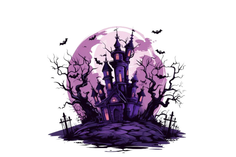 Purple Clipart Illustration Perfect for Spooky