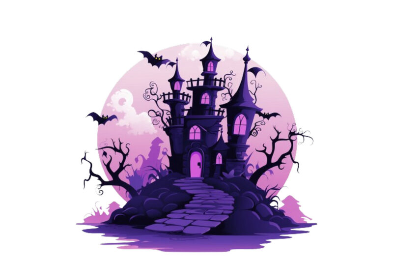 Purple Clipart Illustration Perfect for Spooky