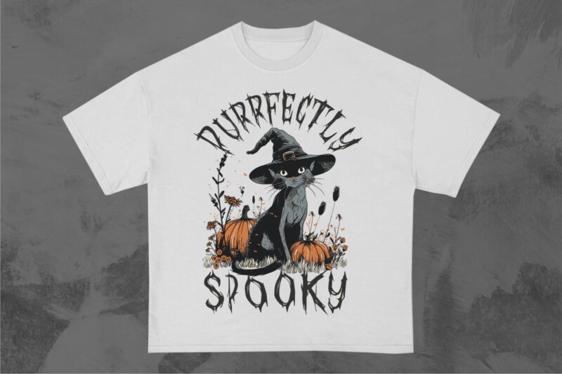 Halloween Black Cat T-shirt Design Bundle