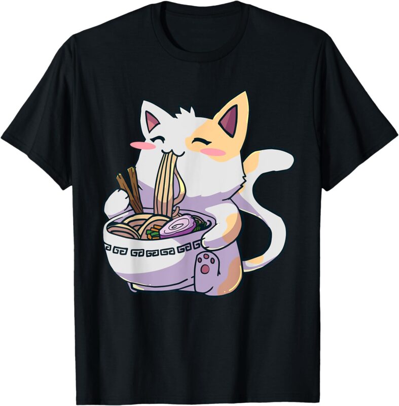 Ramen Cat Kawaii Anime Japanese Kawaii Neko T-ShirtRamen Cat Kawaii Anime Japanese Kawaii Neko T-Shirt