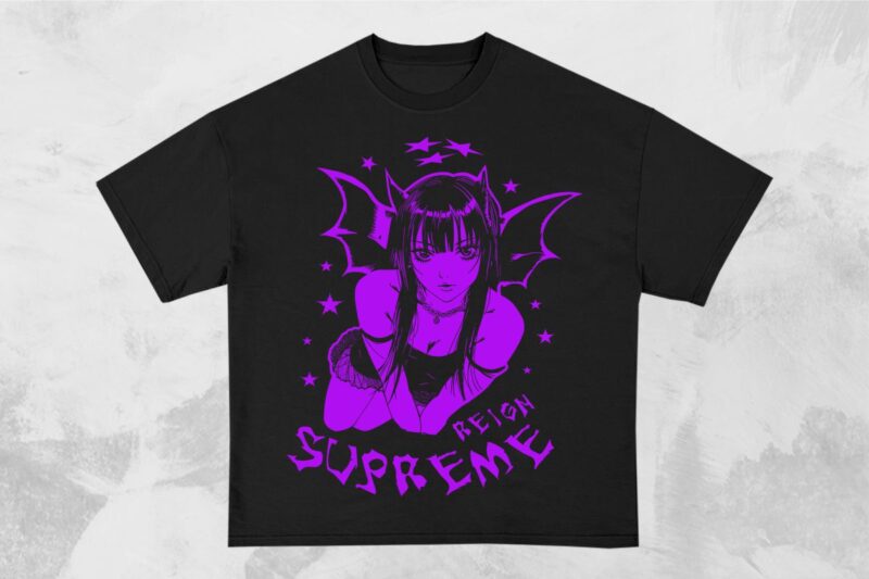 Anime Gothic T-shirt Design Bundle