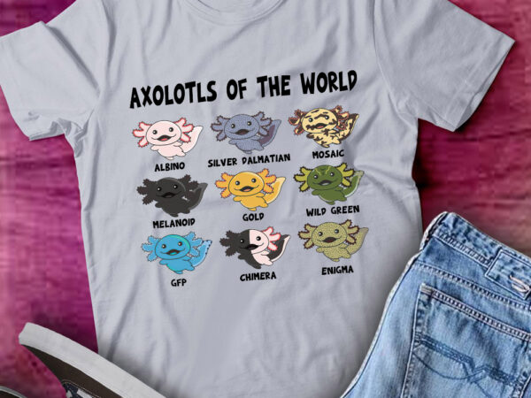 Retro axolotls of the world funny axolotl lover gift lts-d t shirt design online