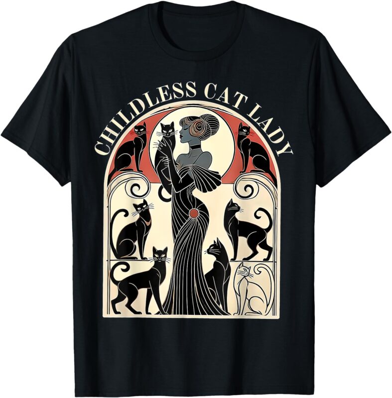 Retro Childless Cat Ladies Cat Karma T-Shirt