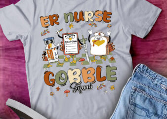 Retro ER Nurse Gobble Squad Thanksgiving Turkey ED ER Nurse T-Shirt ltsp