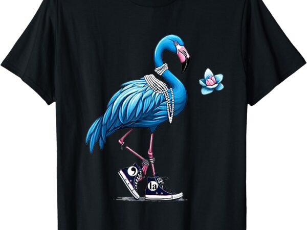 Retro flamingo chucks and pearls comma la kamala harris 2024 t-shirt