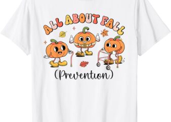 Retro I Love Fall Prevention Fall Occupational Therapy OT T-Shirt