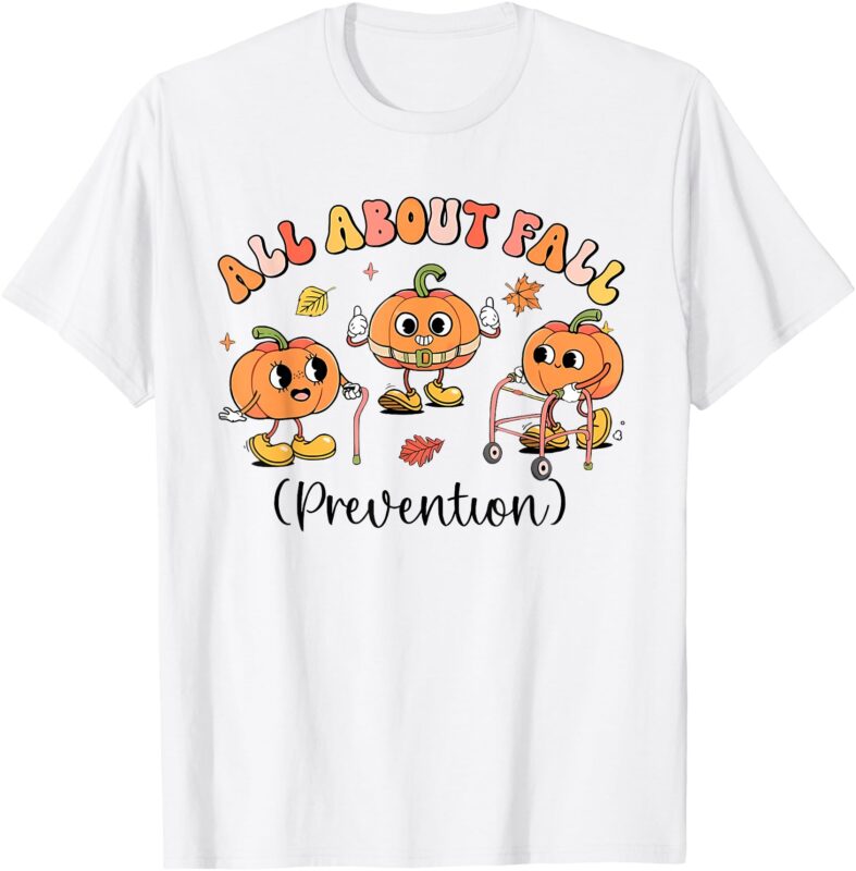 Retro I Love Fall Prevention Fall Occupational Therapy OT T-Shirt