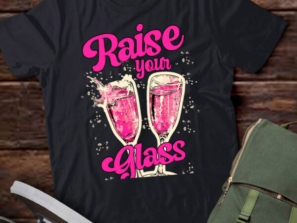 Retro raise your glass pink party cheers for men women kids t-shirt ltsp