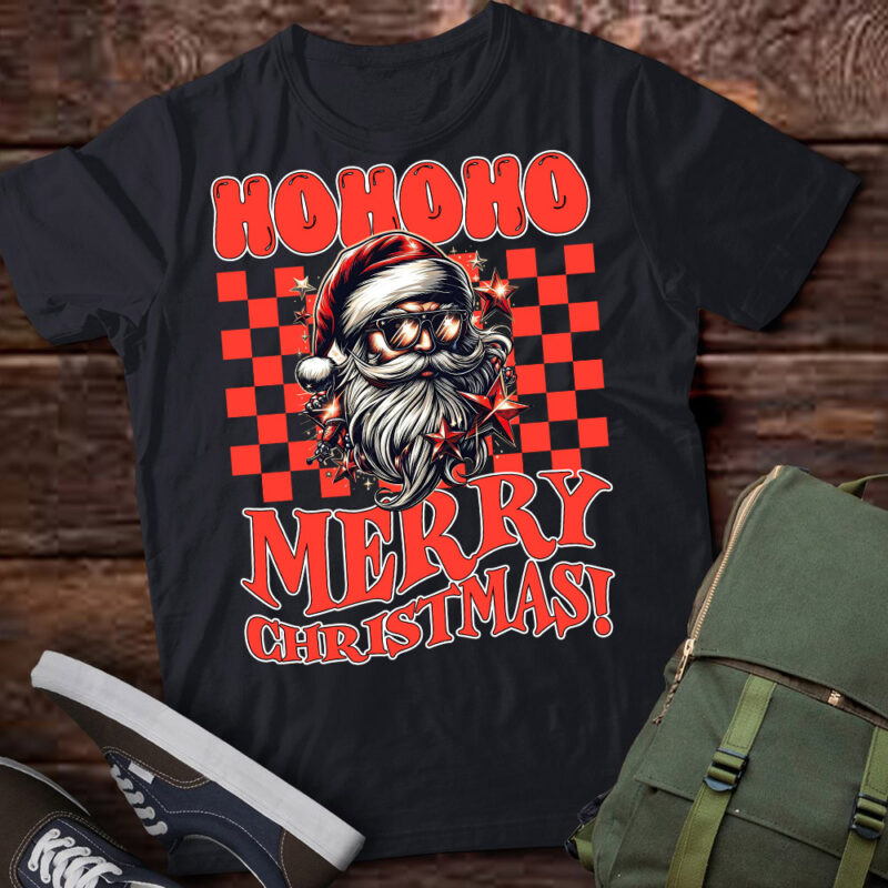 Retro Steampunk Santa Christmas HO HO HO Holiday Men Women’s T-Shirt ltsp