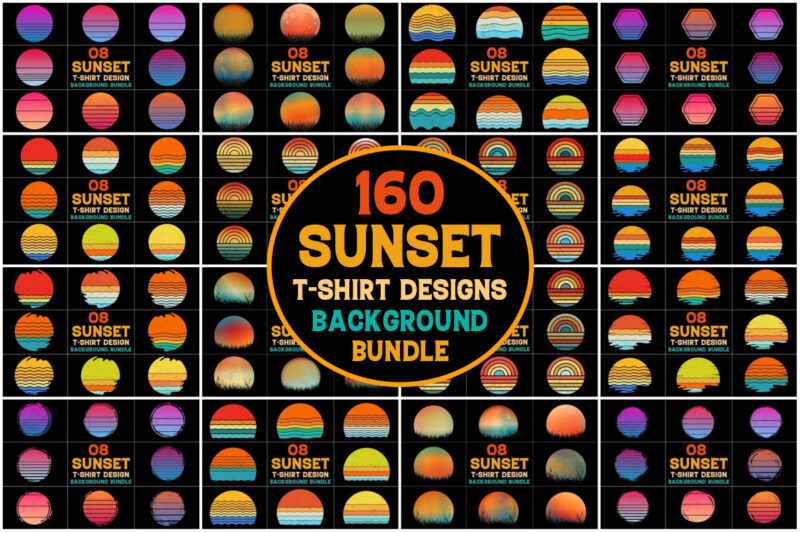 Retro Vintage Sunset Grunge Background