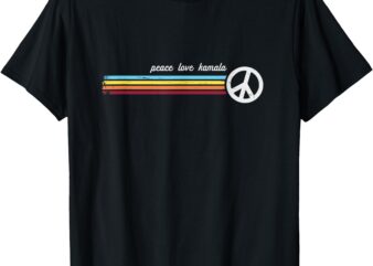 Retro, vintage, Peace Love Kamala T-Shirt