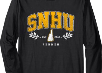 SNHU Arch Retro College University Athletic Sports Tee Long Sleeve T-Shirt