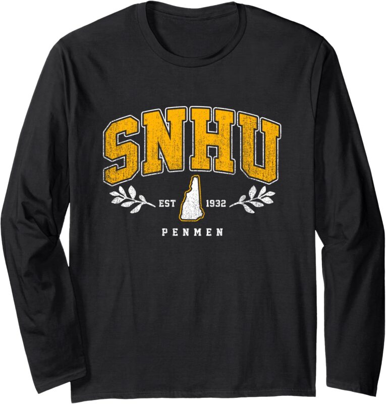 SNHU Arch Retro College University Athletic Sports Tee Long Sleeve T-Shirt