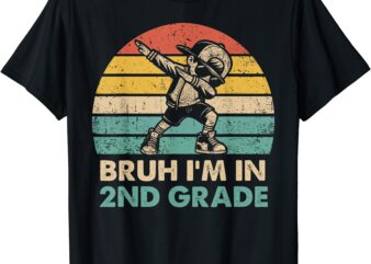 Second Grade Dabbing Boy Bruh I’m In 2nd Grade Students Kids T-Shirt