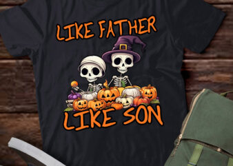 Skeleton Father Son Matching Halloween Costume T-Shirt ltsp