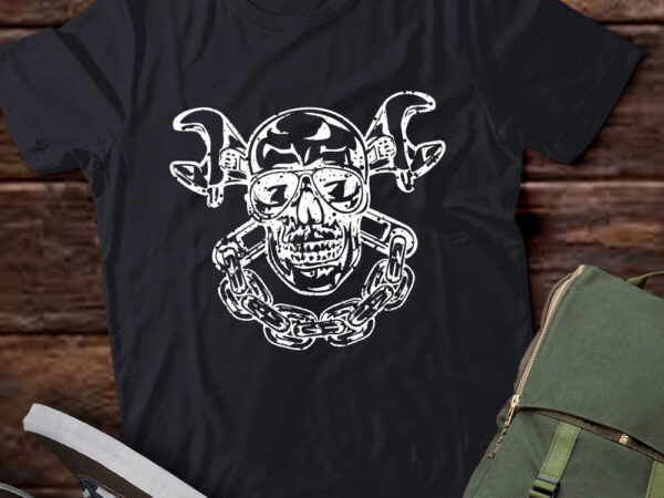 Skull mechanic car biker motorbike bicycle repairman lts-d t shirt template vector