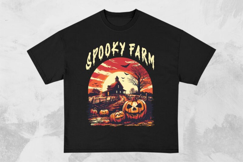 Halloween Farm T-shirt Design Bundle