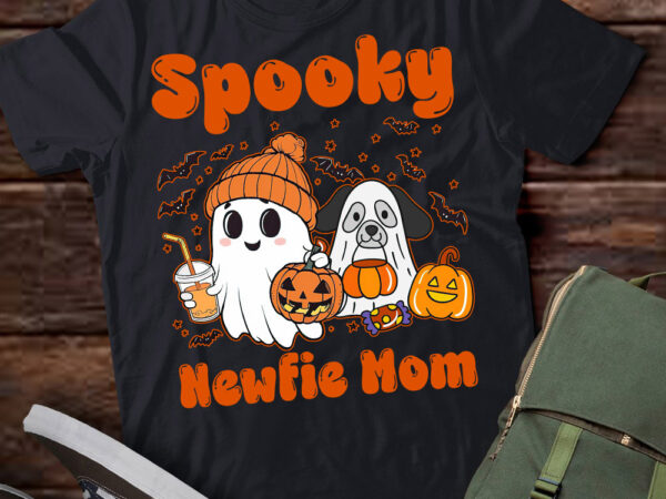 Spooky newfie mom brown newfoundland dog ghost halloween t-shirt ltsp