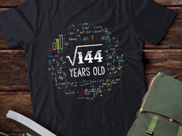 Square root of 144 12th birthday funny math gifts lts-d t shirt template vector