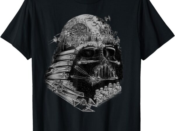 Star wars darth vader build the empire graphic t-shirt