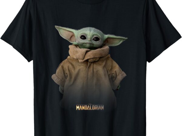 Star wars the mandalorian logo the child simple portrait t-shirt