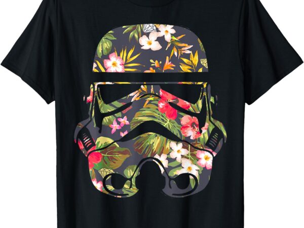 Star wars tropical stormtrooper floral print disney+ t-shirt