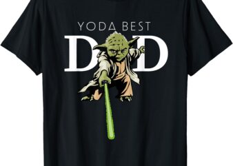 Star Wars Yoda Lightsaber Best Dad Father’s Day T-Shirt