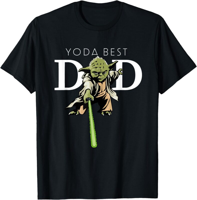 Star Wars Yoda Lightsaber Best Dad Father’s Day T-Shirt