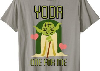 Star Wars Yoda One For Me Cute Valentine’s Day Disney+ T-Shirt