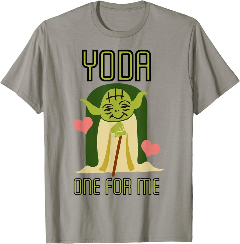 Star Wars Yoda One For Me Cute Valentine’s Day Disney+ T-Shirt