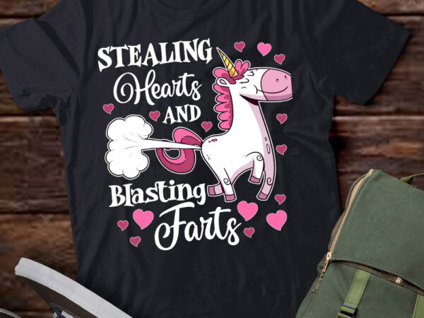 Stealing hearts and blasting farts funny unicorn toddler t-shirt ltsp